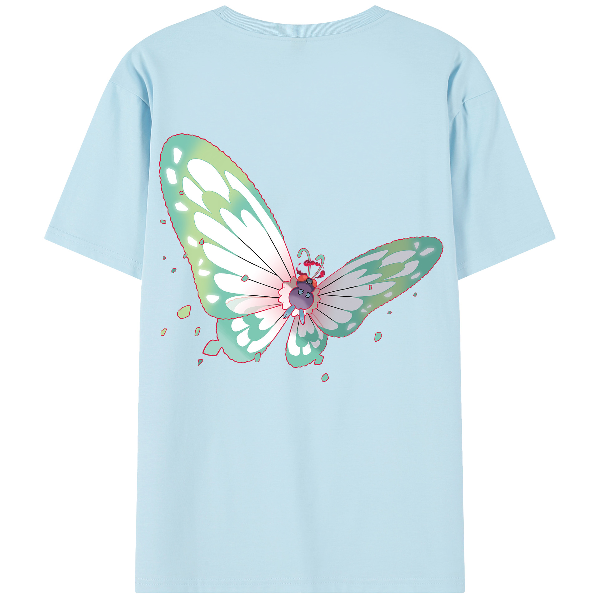 （画像用） ポケットモンスター Pokémon 綿100％半袖Tシャツ（背面プリント）